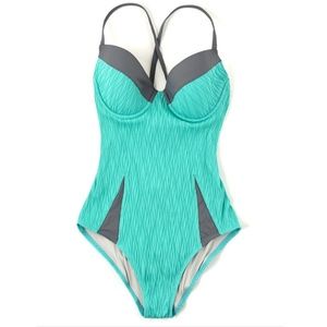 Echo Design Jacquard Underwire One Piece Swimsuit